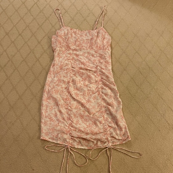 Princess Polly | Dresses | Princess Polly Ivy Hollow Mini Dress Whitepink  Size 2 White With Pink Floral | Poshmark